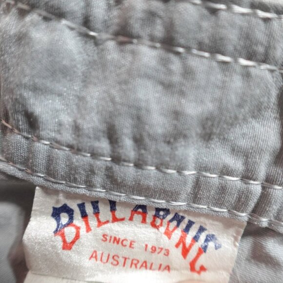 Vintage Billabong Swim Shorts 32 Gray Pink Nylon 5" Made in USA 90s - Picture 10 of 11